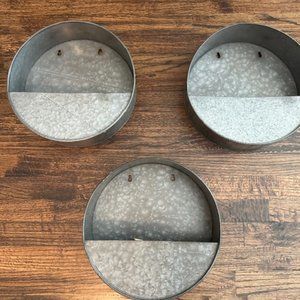 NEW - Rustic Hanging Round Planters